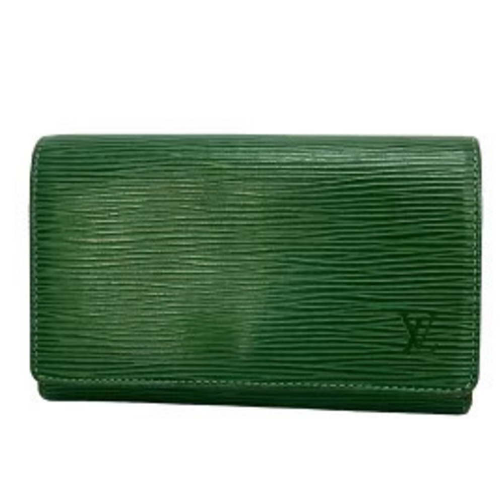 LOUIS VUITTON Portemonnaie Bietrezor Bi fold Wallet Borneo Green Leather
